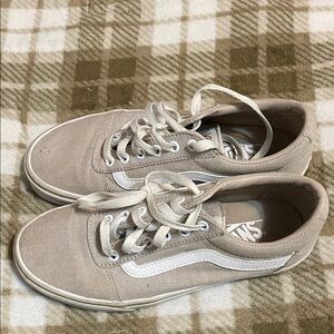 Vans Light Tan Canvas Sneakers